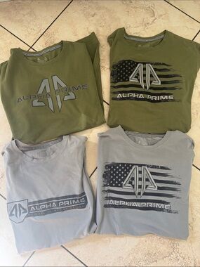Alpha Prime USA Mens Tshirt Size L -set of 4